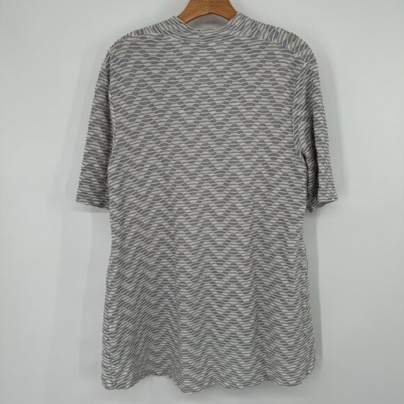 John Mark Gray White Patterned Cowl Neck Tunic knit size large womens top - Picture 5 of 10